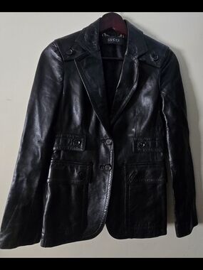 Gucci Women's Vintage Black Leather Jacket